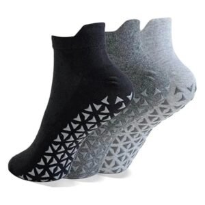VIVIAN PATTERSON Classic Ankle Grip Socks – 3-Pair Pack