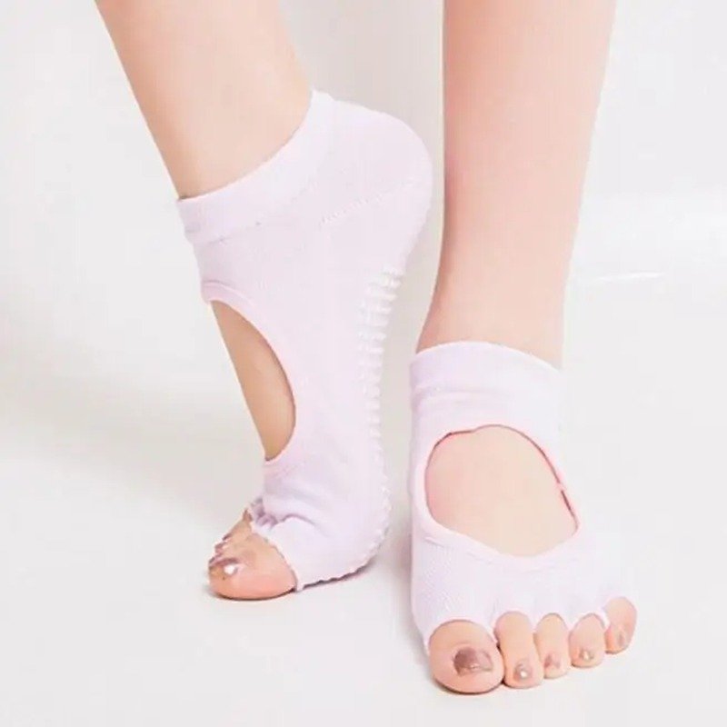 VIVIAN PATTERSON Open-Back Half-Toe Grip Socks - Image 2